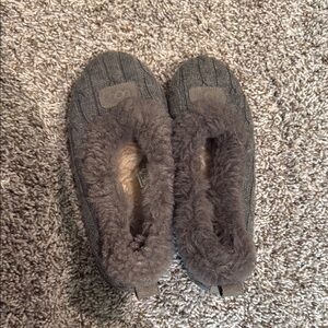 UGG Charcoal Knit Slippers